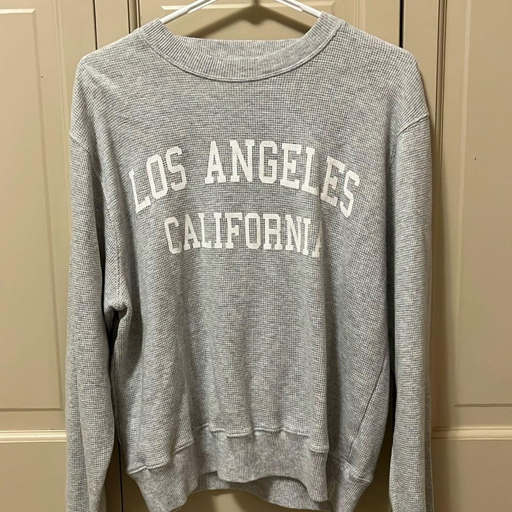 los angeles california gray brandy sweater